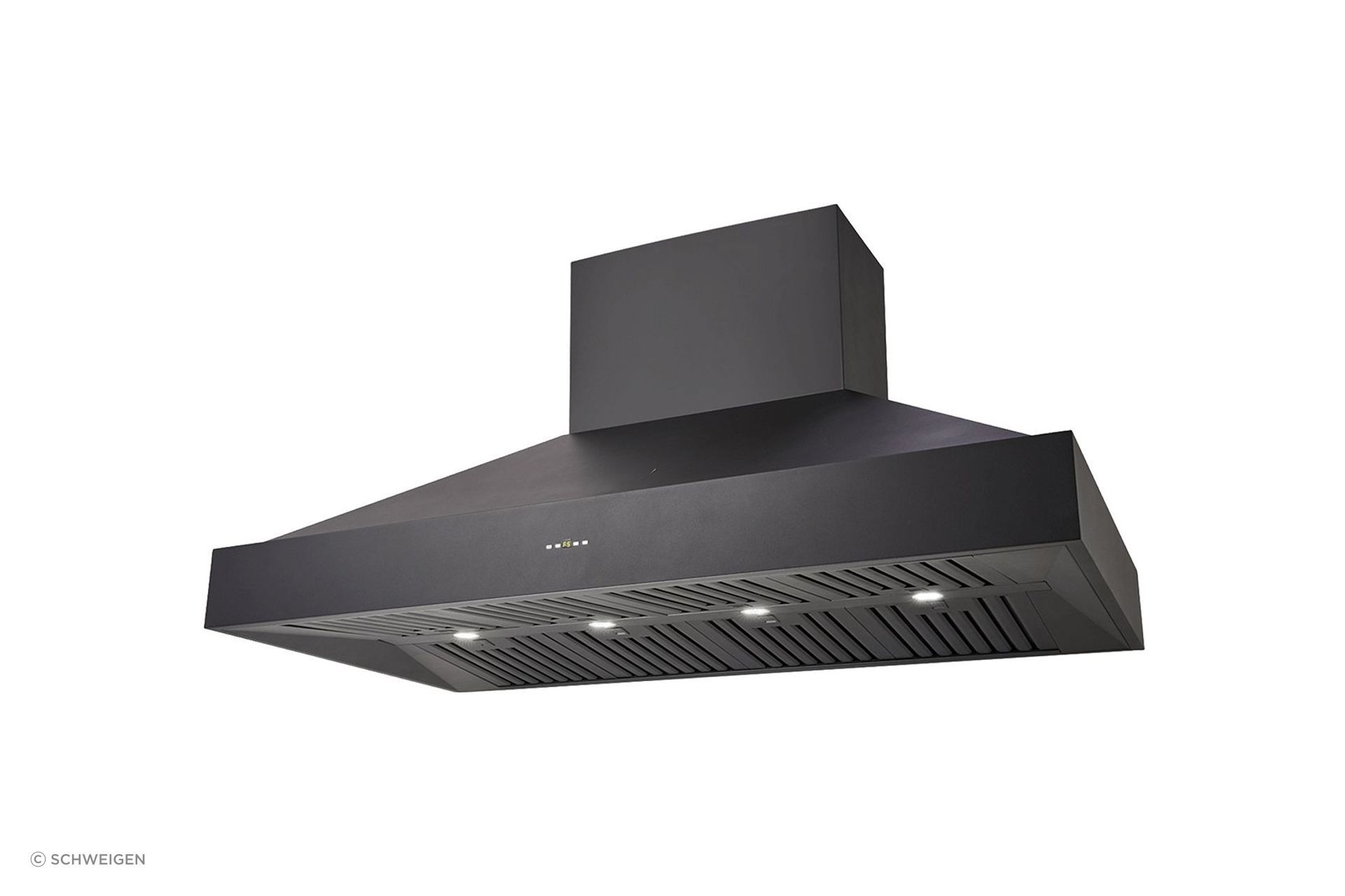 CL8915BS - Silent Black Pyramid-Shaped BBQ Alfresco Wallmount in 150cm
