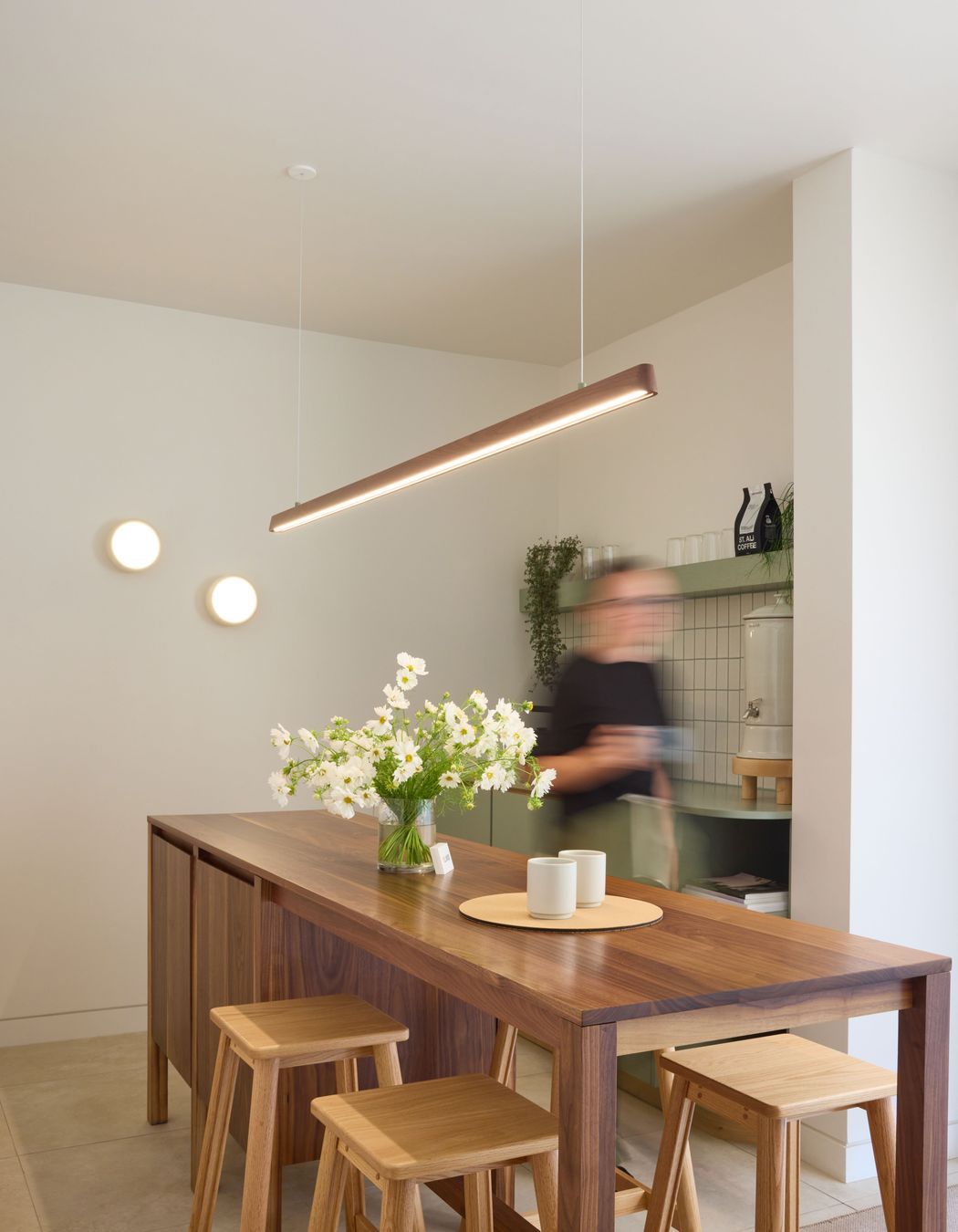 Tenn Pendant offers refined timber expression with architectural clarity.