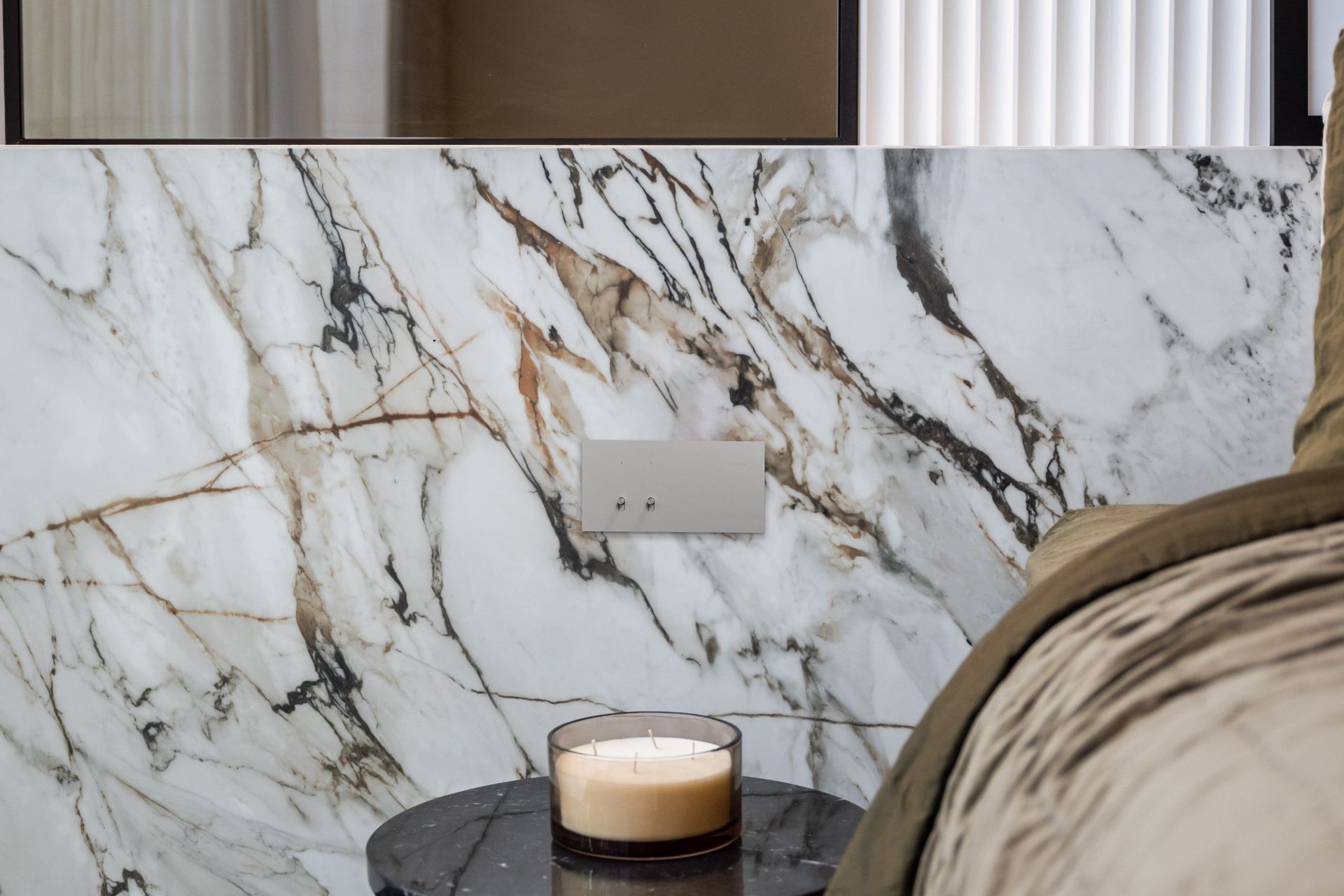 The Clipsal Solis T Series features robust toggles with a brushed metal finish — a modern take on an old-school classic. Image: Clipsal Solis T Series Flush Switch 2 Gang in Platinum Aluminium.