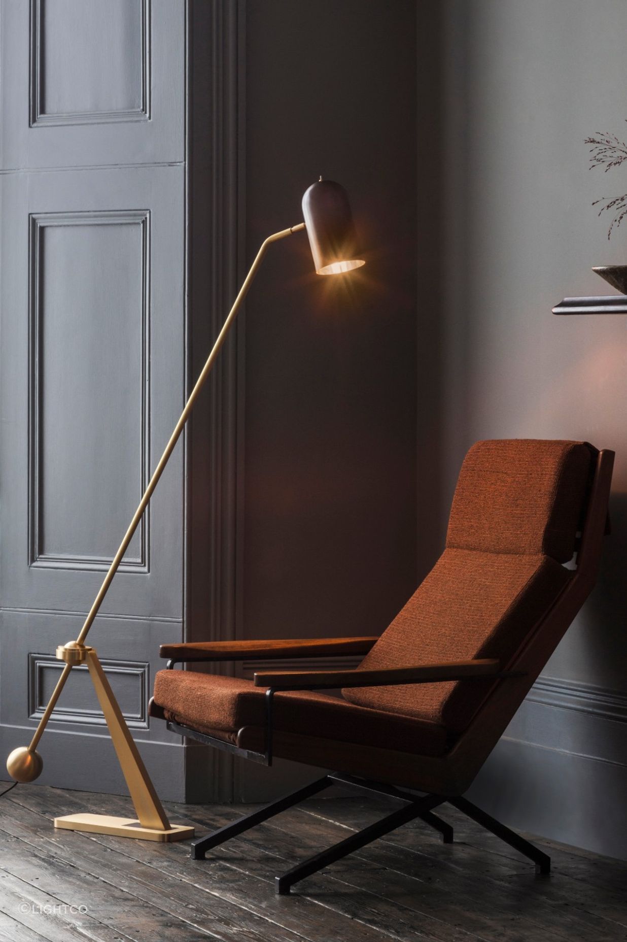 The Stasis Floor Lamp is the perfect companion for reading a good book in a comfy armchair.