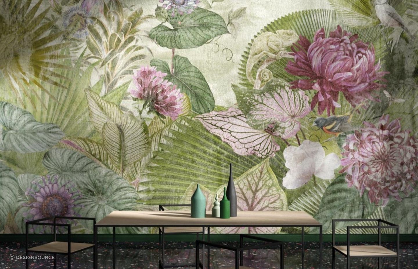 Create a dreamlike scene with the "Eden" Wallpaper by Styl'Editions.