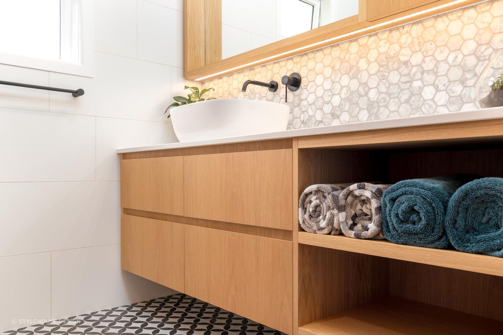 Under cabinet lighting is a great example of functional lighting that can look sleek and stylish
