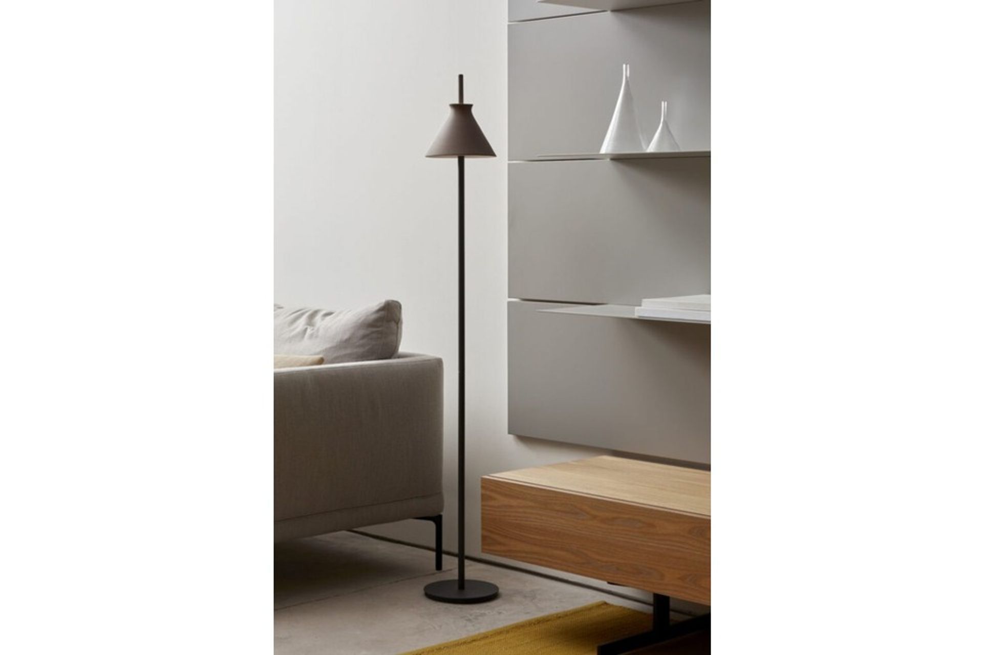 The stylish Totana Clay Floor Lamp encapsulates Southern European charm.