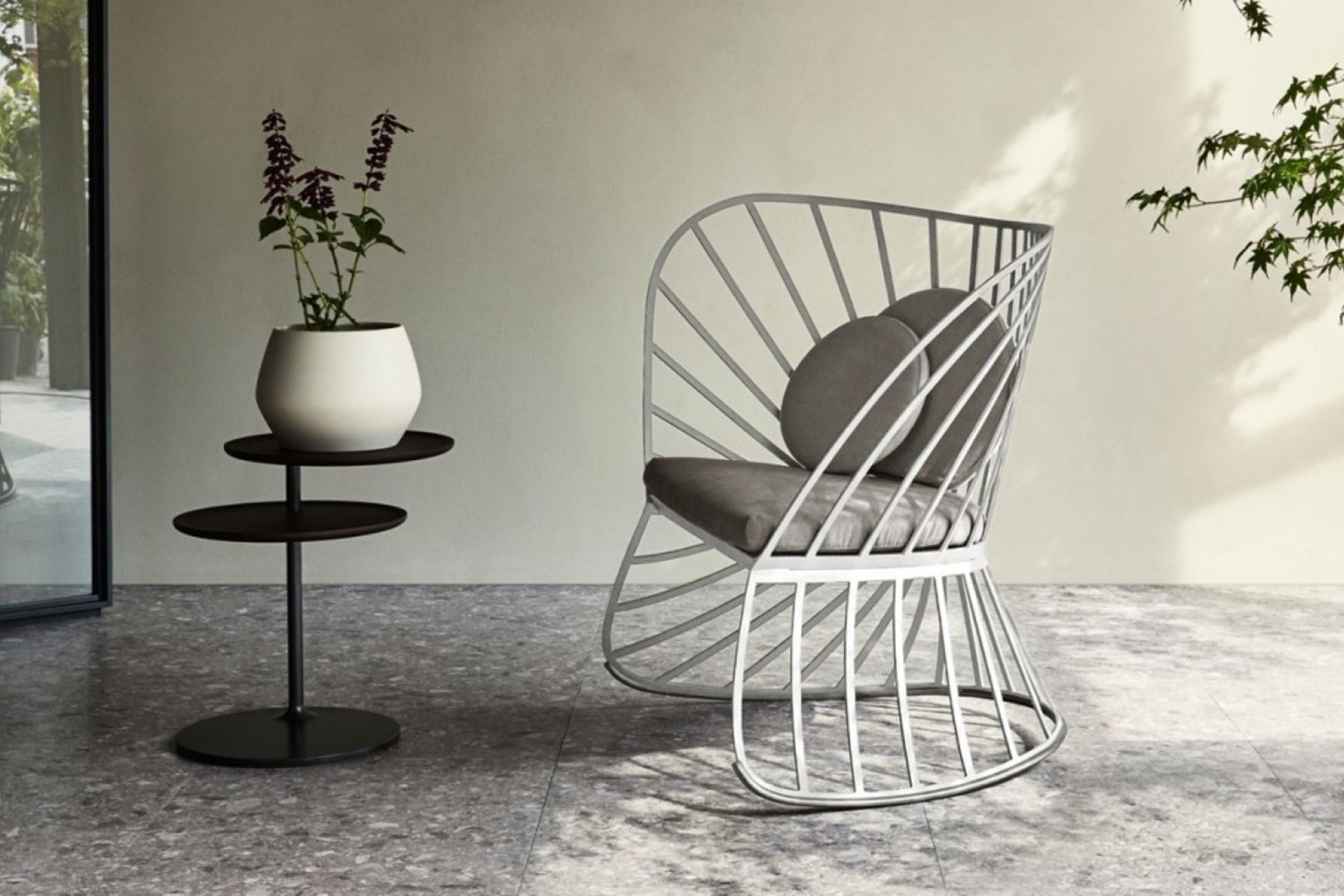 With its unique sliding top, the Vicino Side Table by Molteni&amp;C offers tremendous versatility as a furnishing.