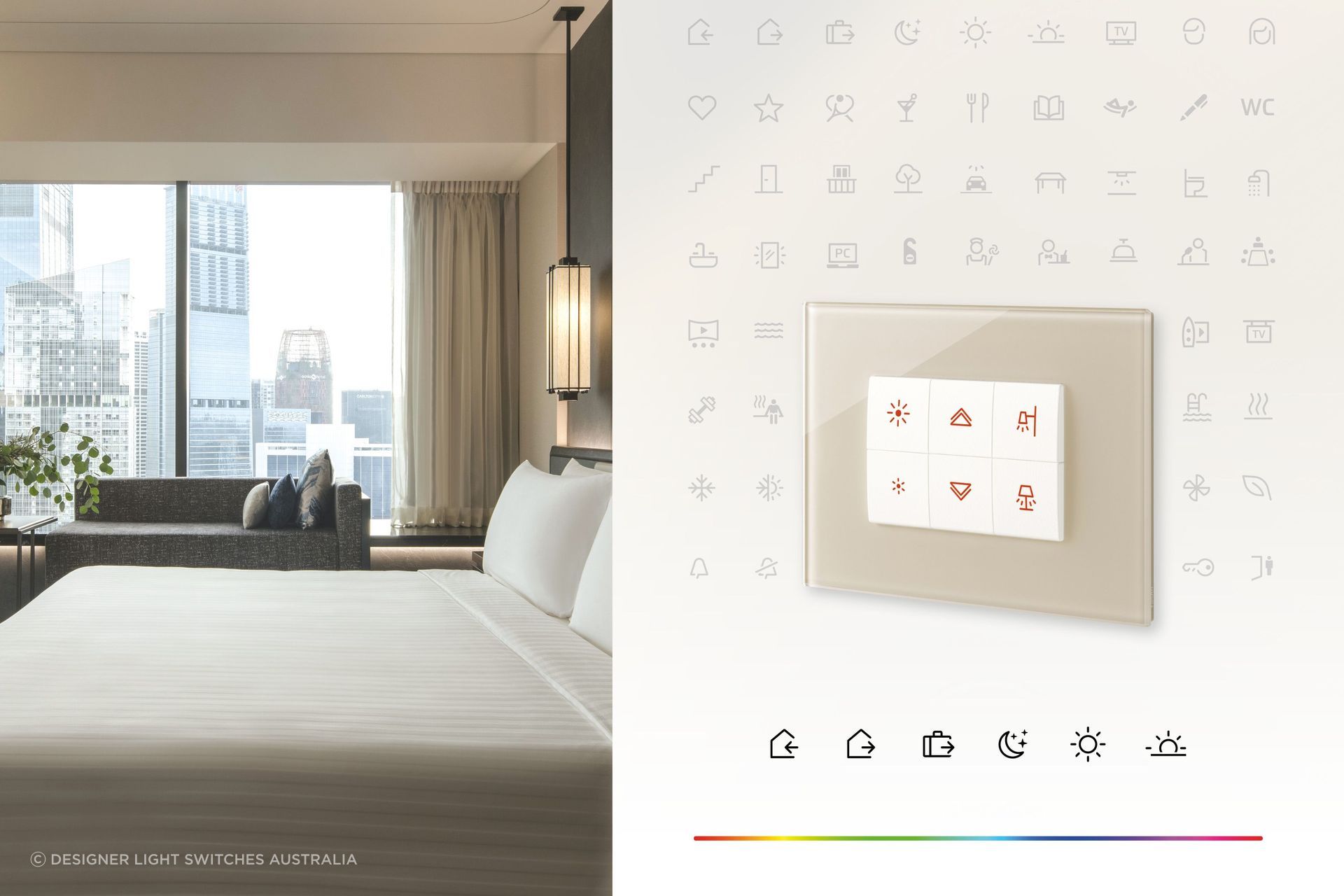 Vimar Flat Light Switches with LED Light