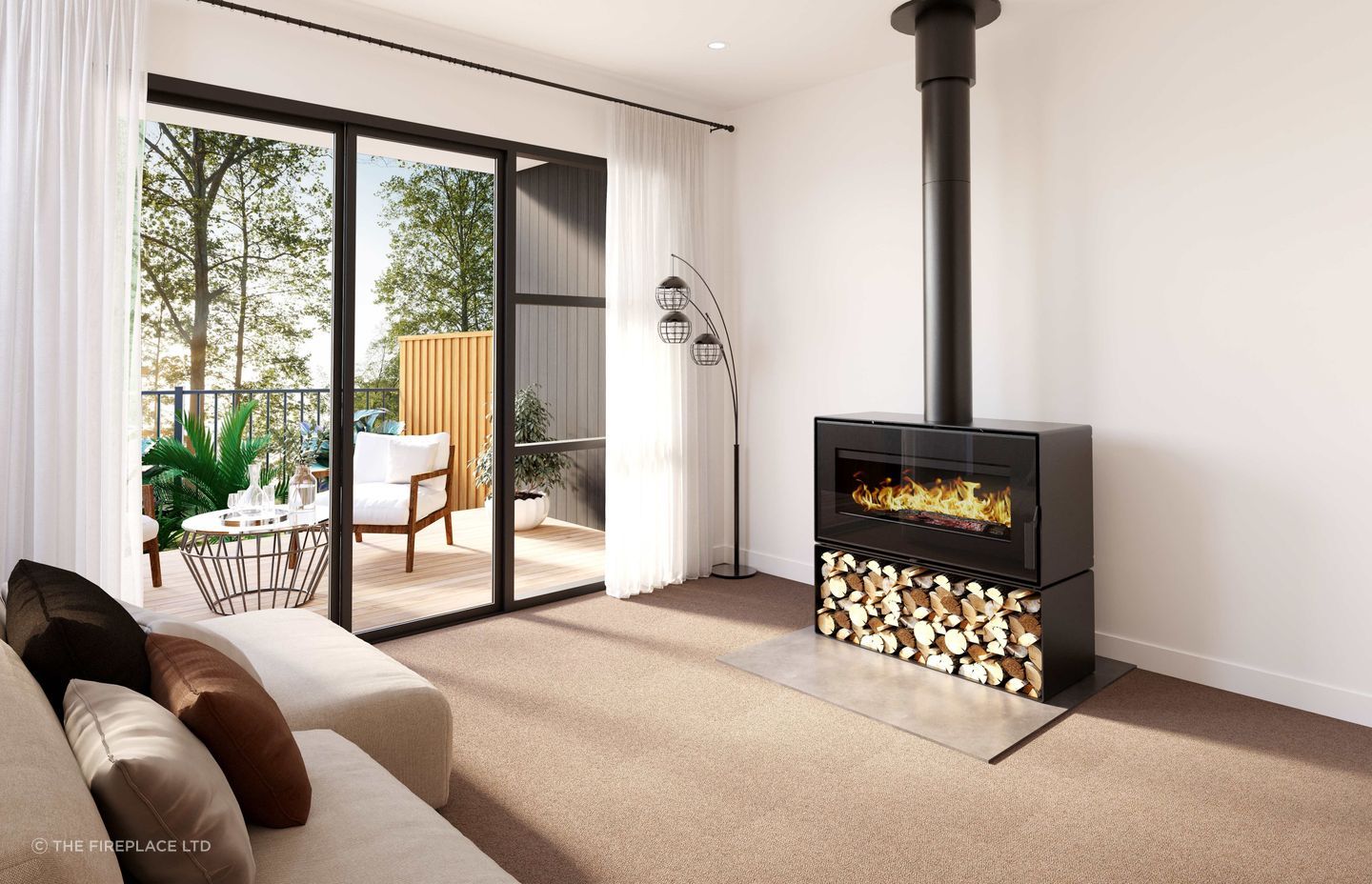 The VisionLINE Taurus wood fires are low emission.
