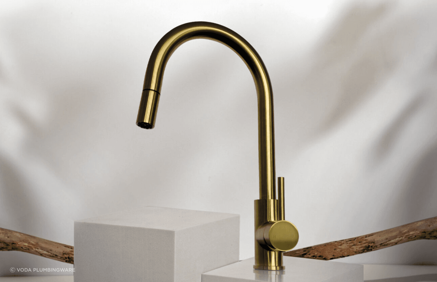 A more traditional interior design style may choose the warmer tones of brushed brass.