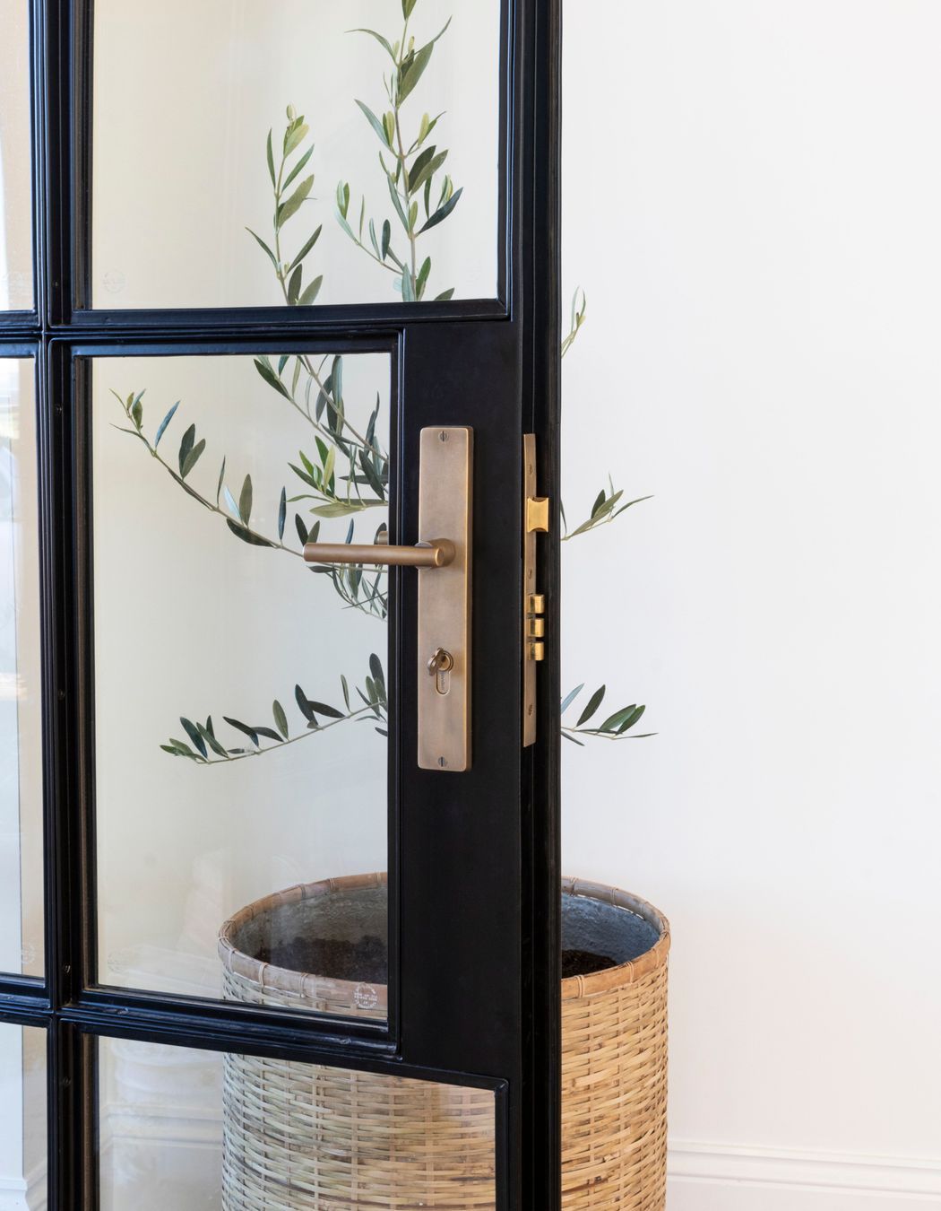 The Charleston entrance set in brass from Supreme Lock &amp; Hardware.