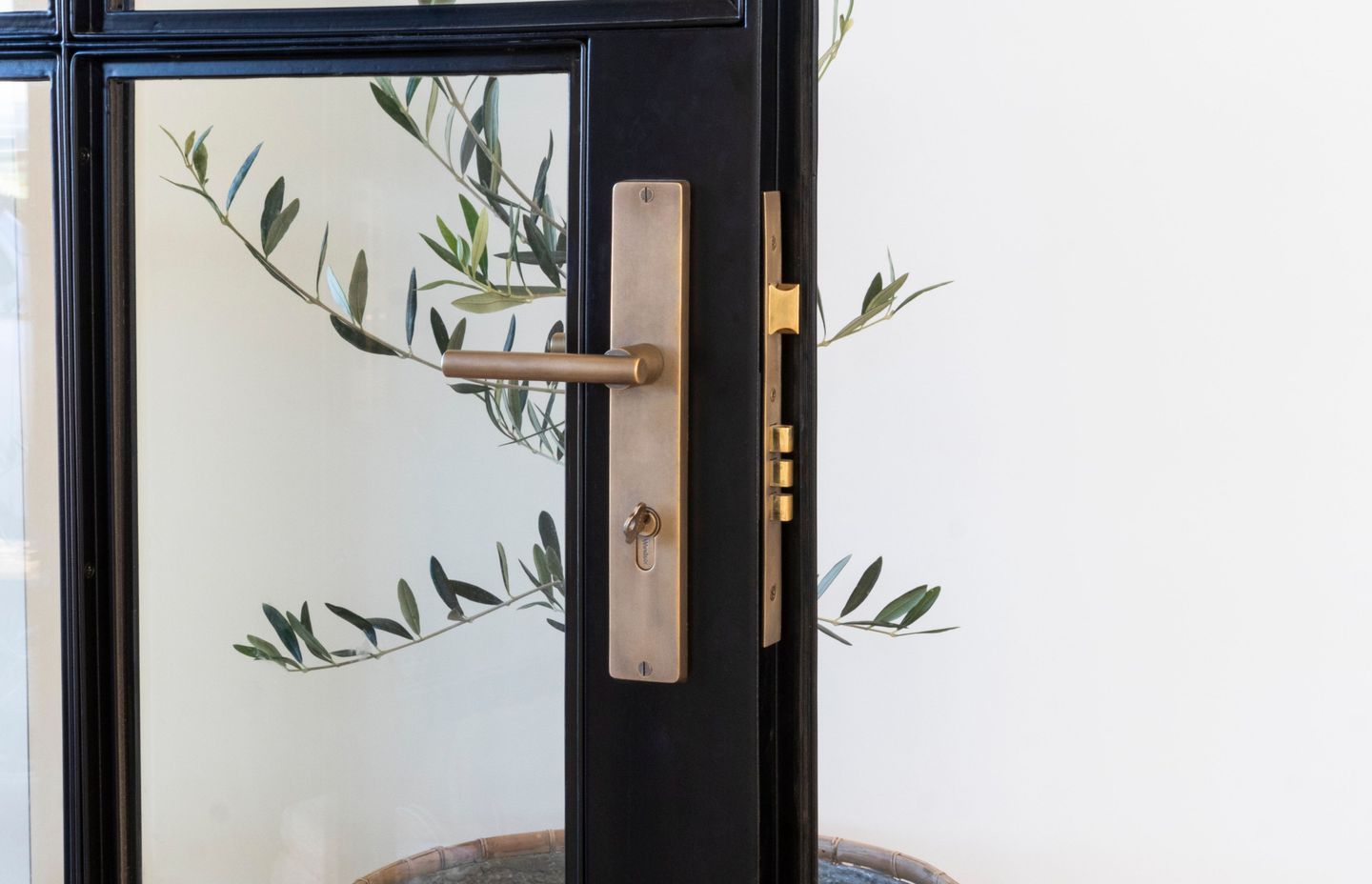 The Charleston entrance set in brass from Supreme Lock &amp; Hardware.