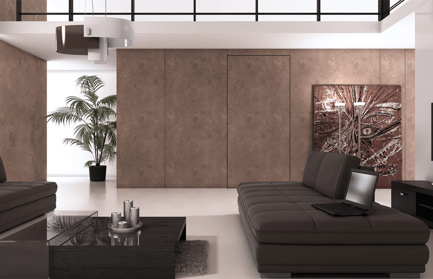 The handle-less design of the MFU1200 allows the door to blend into the wall and appear almost invisible.