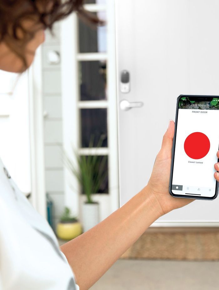 The door position sensor tells you if your door is securely closed and locked.
