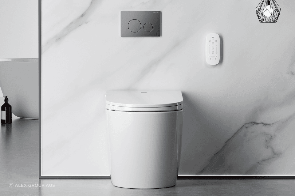 An intelligent active carbon deodoriser and app-controlled functionality demonstrate the sophistication of the Crawford Smart Toilet.