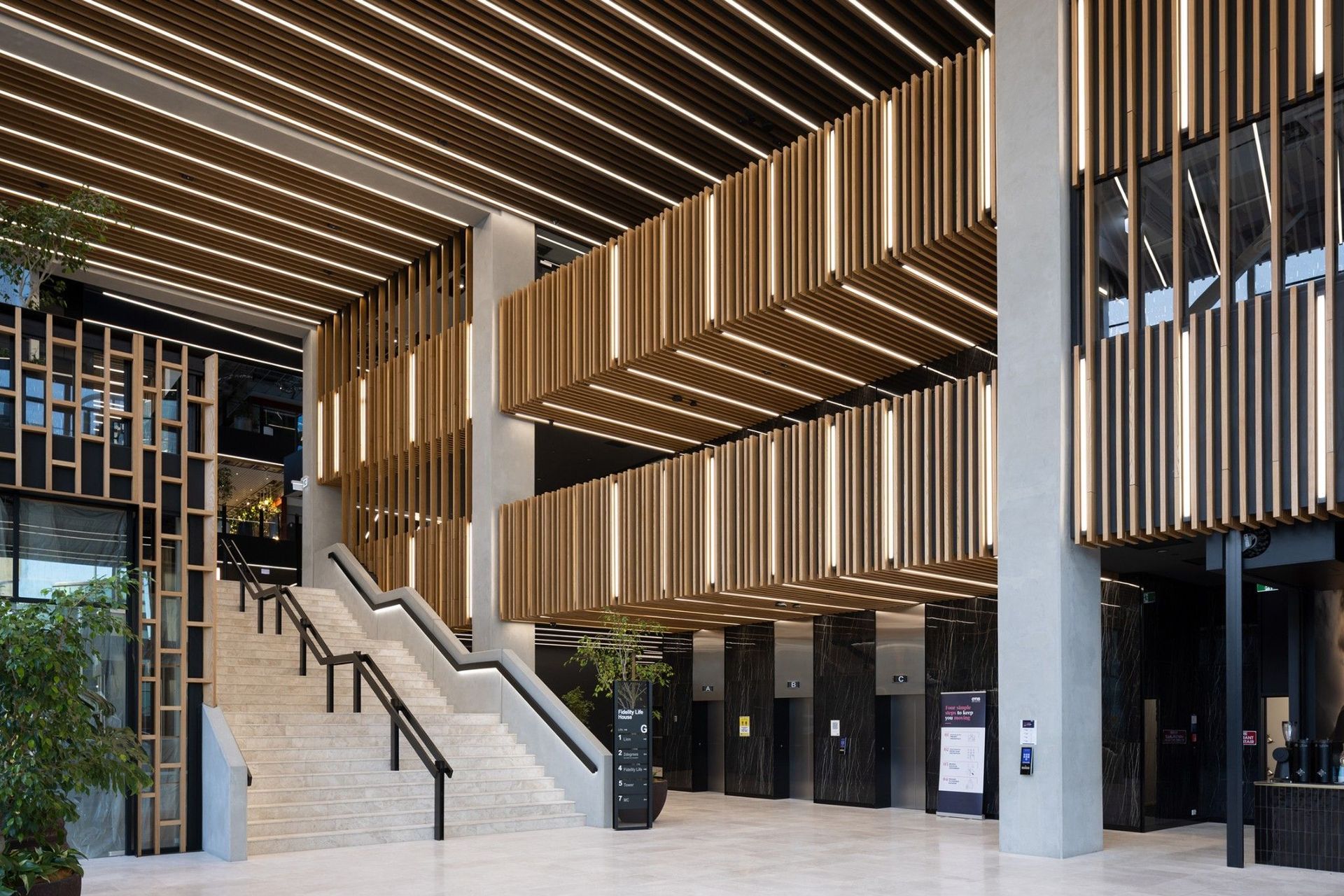 Vulcan's Ultrabatten is used extensively in the central atrium.