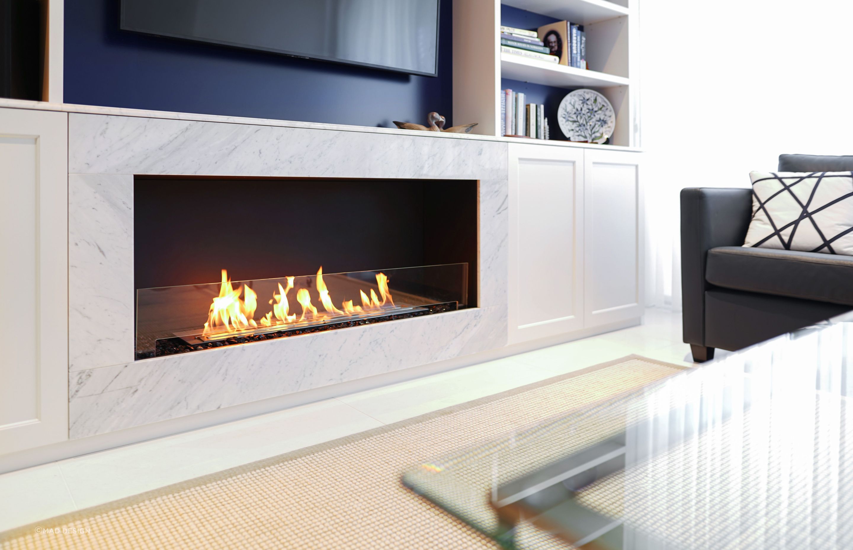 EcoSmart Flex single-sided fireplace by MAD Design