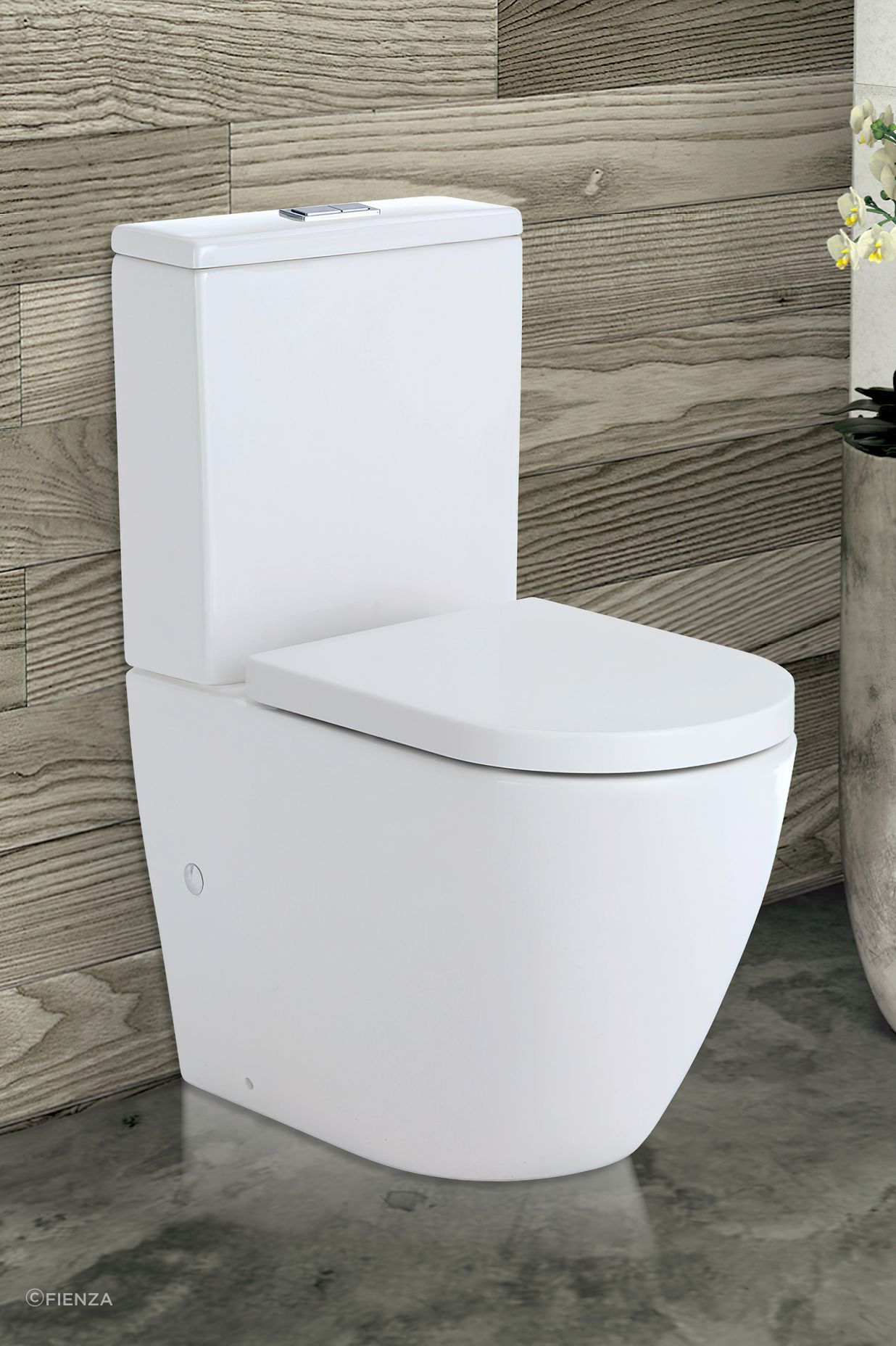 The Koko Back-to-Wall Toilet Suite is available in a range of finishes