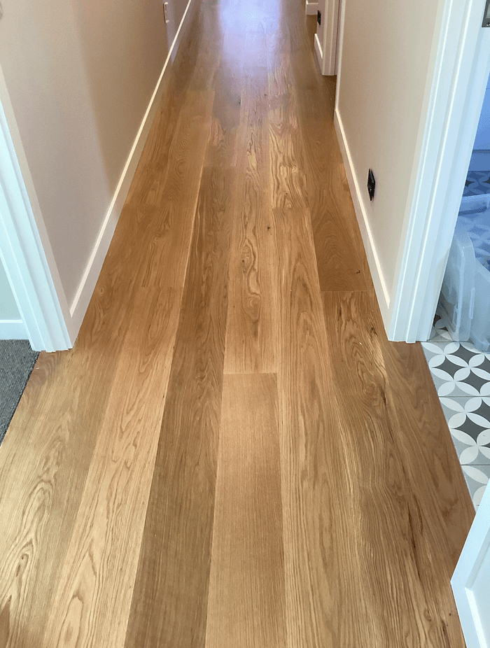 Polyurethane coatings are practical for prolonging the life of the timber surface in high-traffic areas.