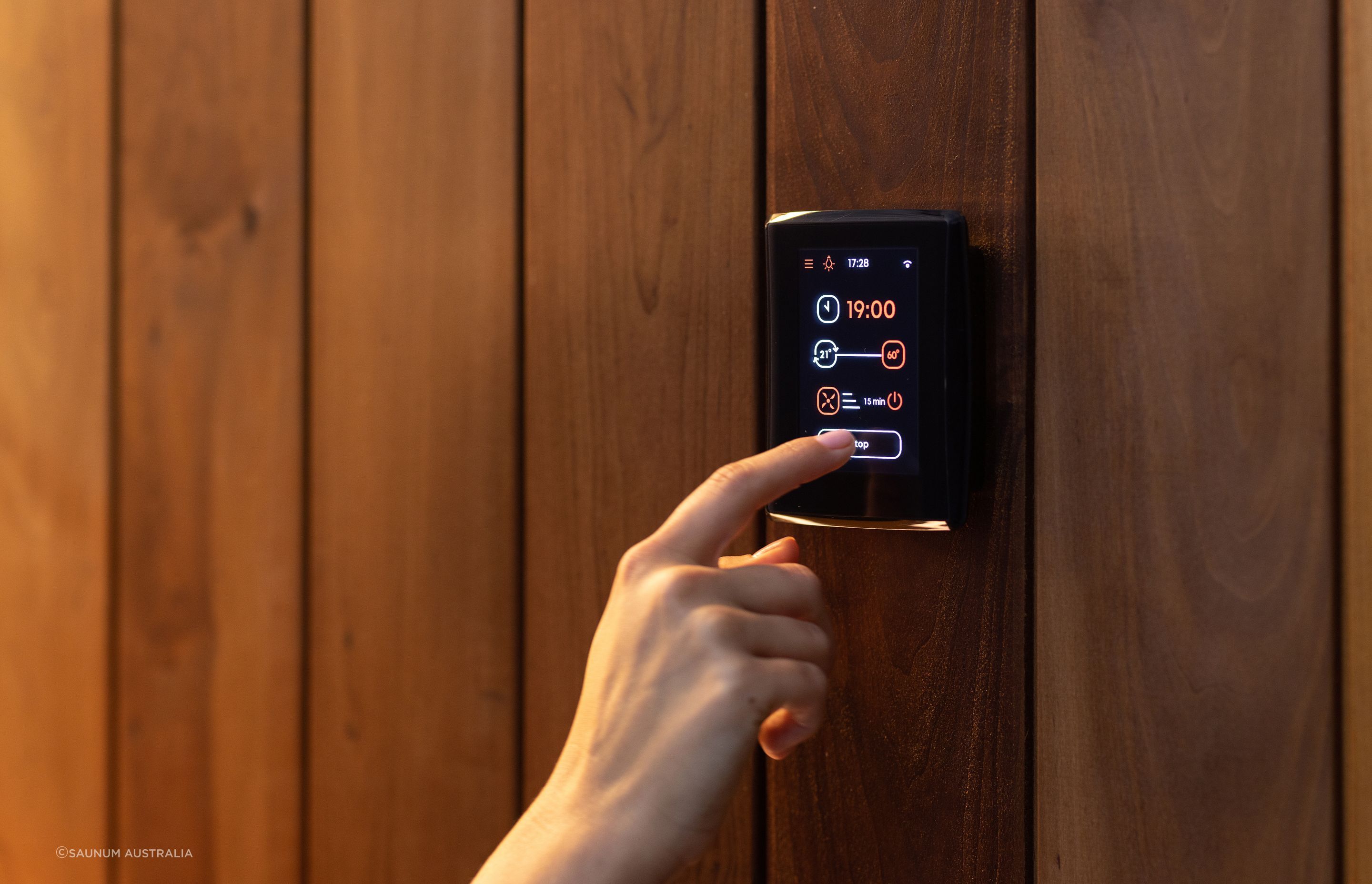 The Saunum Leil app allows you to control your sauna with a few taps on the screen.