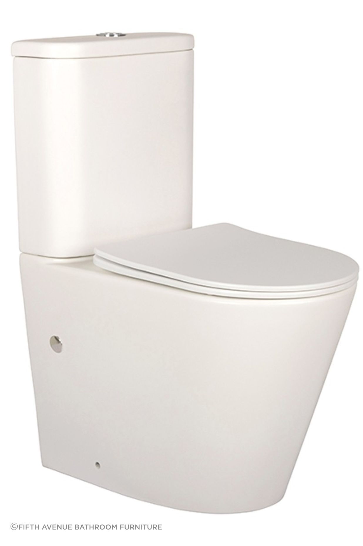 Vega Matte White Back to Wall Toilet Suite - Fifth Avenue Bathroom Furniture