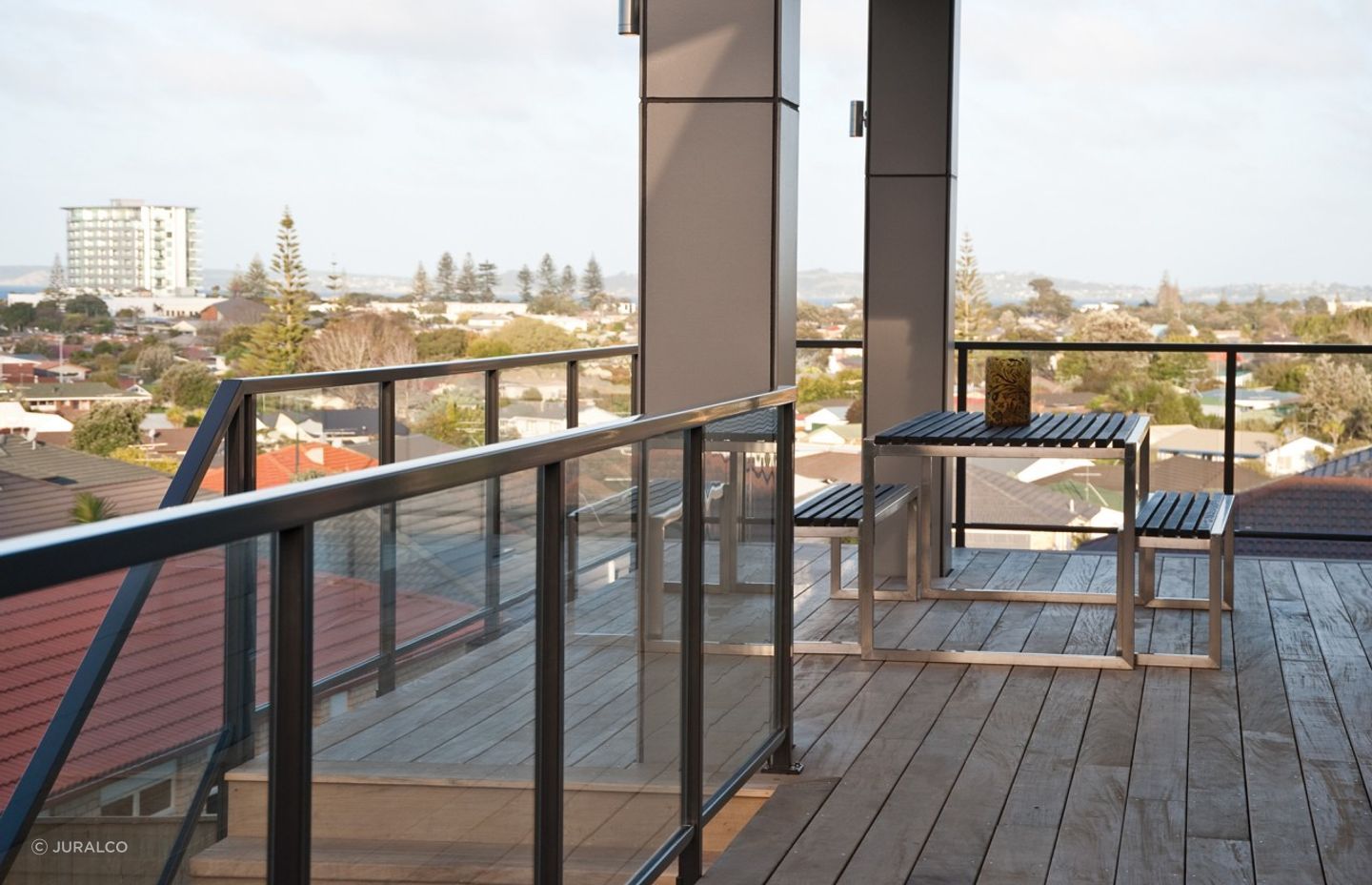 The Juralco Viking® Aluminium and Glass Balustrade System shows how materials can be successfully used in combination.