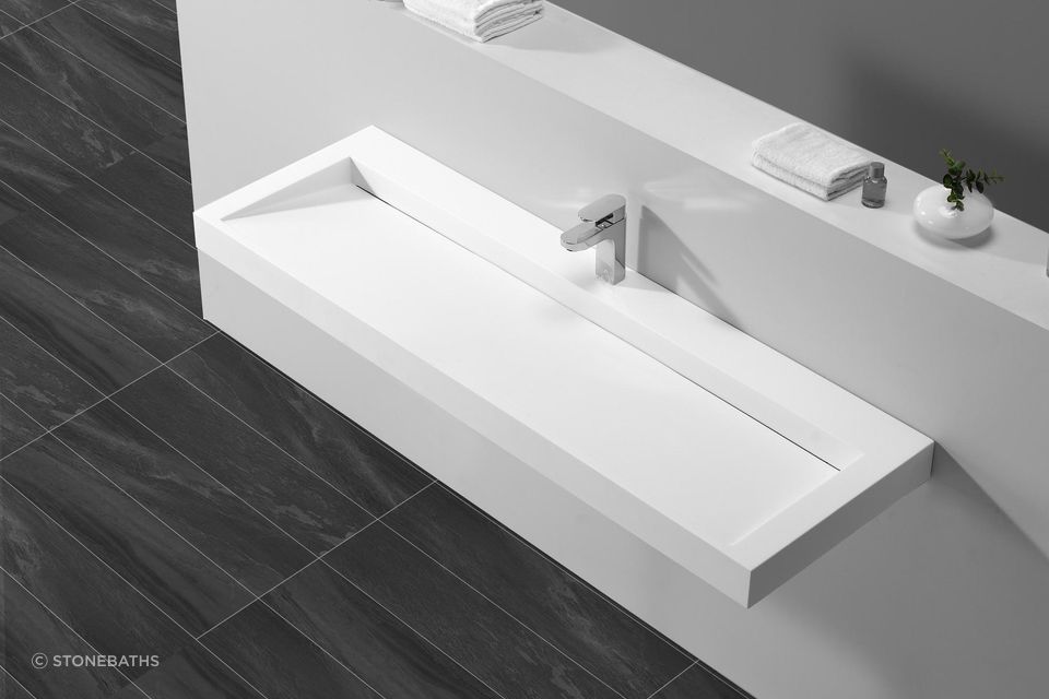 B1265-2 Wall Mounted Basin - Stonebaths