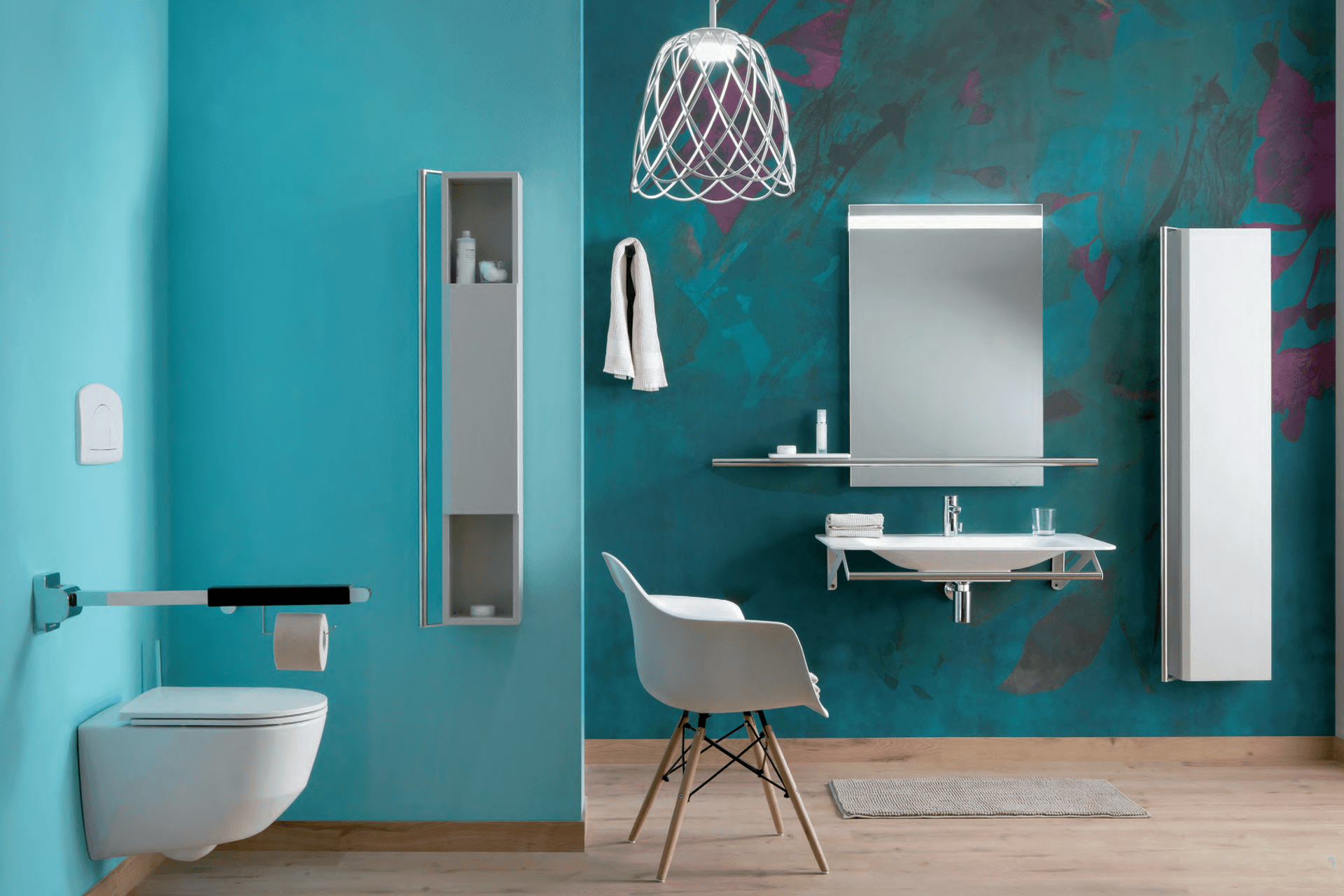 Wall-mounted storage unit with shelves. Image credit: SA Plumbing Supply