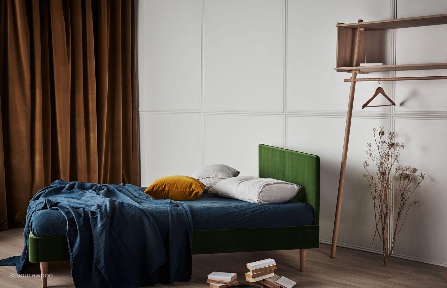 Quality fabrics with the Flow Upholstered Bed by Southwood