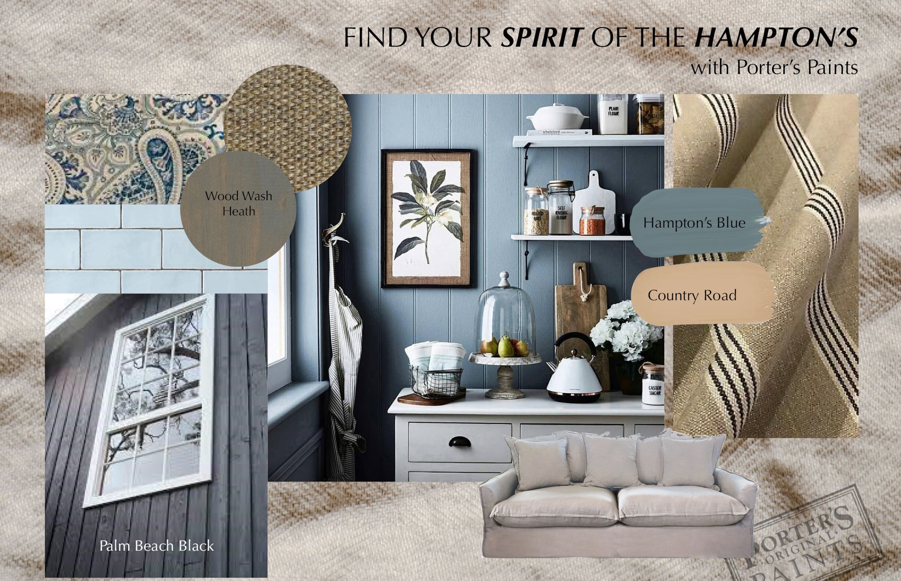 Find your Hampton's style with Porter's Paints - Mood Board 2.