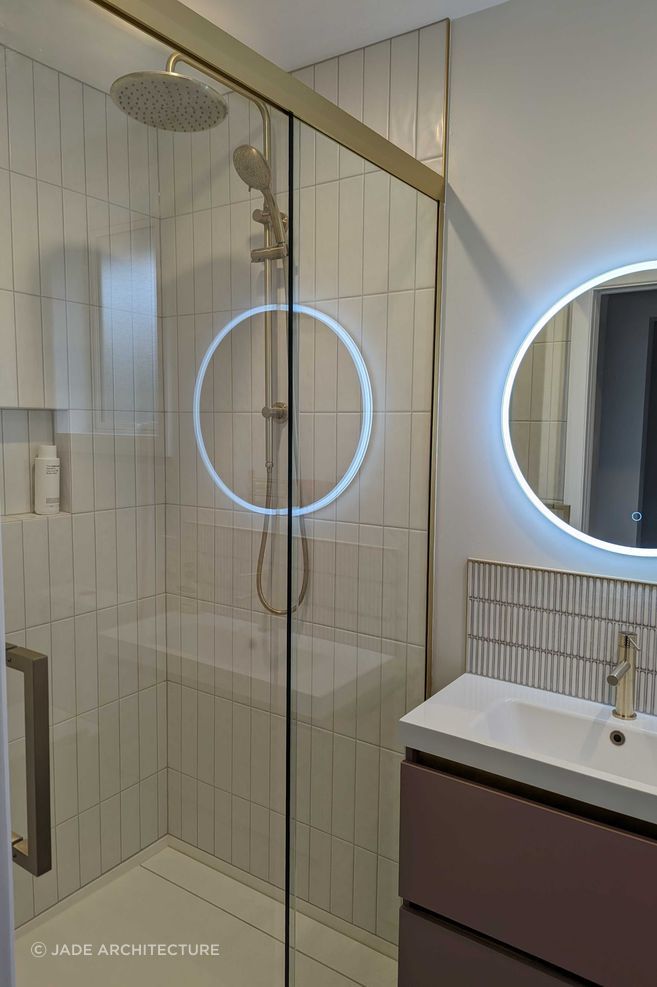 Bathrooms need to be uncluttered and easy to move about in. However, accessibility shouldn't mean less focus is placed on the look and feel of the space.