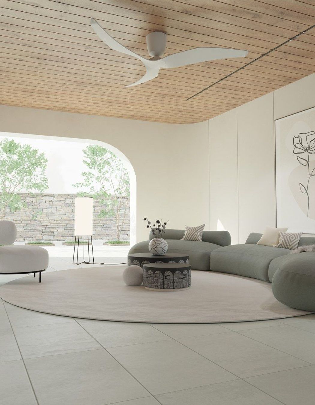 FR 3-Blade Designer Indoor Ceiling Fan