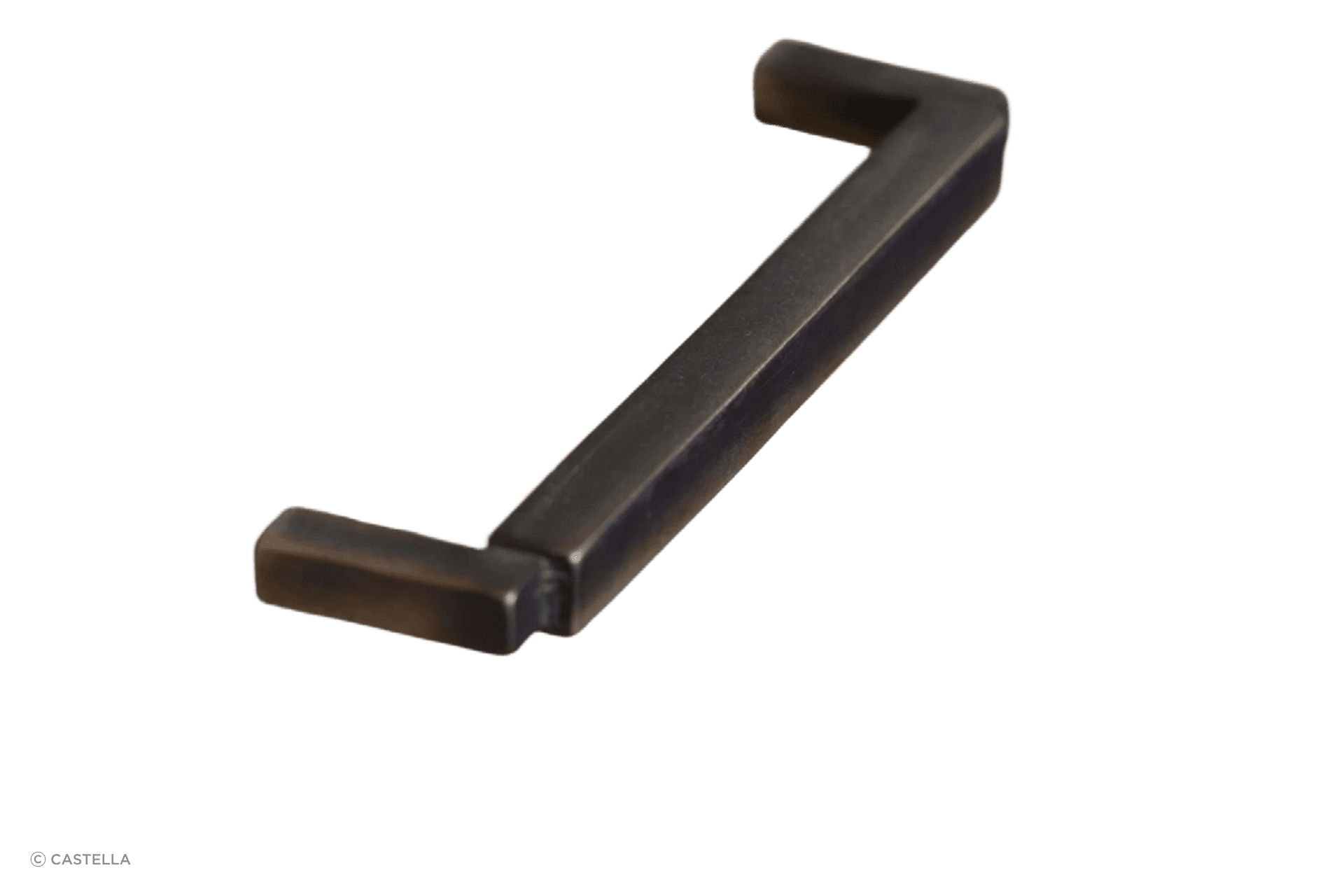 Cast sand-cast D Pull Handle in Dark Bronze
