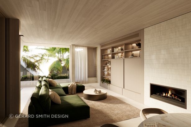 Beautiful living room built in the Hastings home by Gerard Smith Design