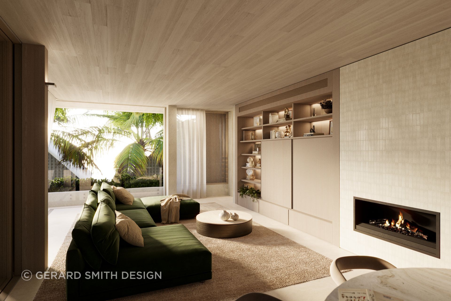 Beautiful living room built in the Hastings home by Gerard Smith Design