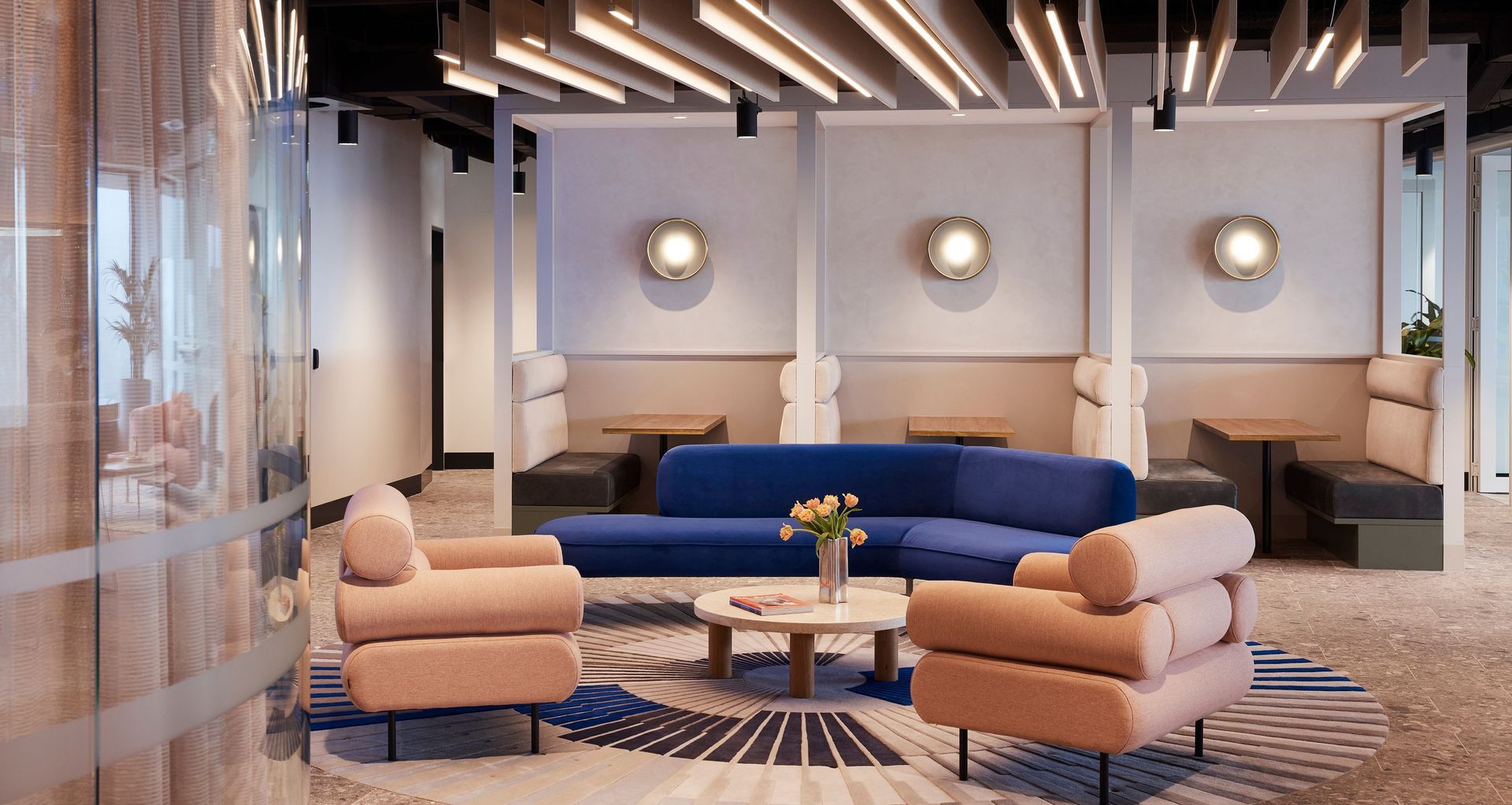 In a desirable north-facing position with views of Sydney harbour, the Ebonex workplace by Tom Mark Henry challenges the status quo of financial corporate. Image credit: Damian Bennett