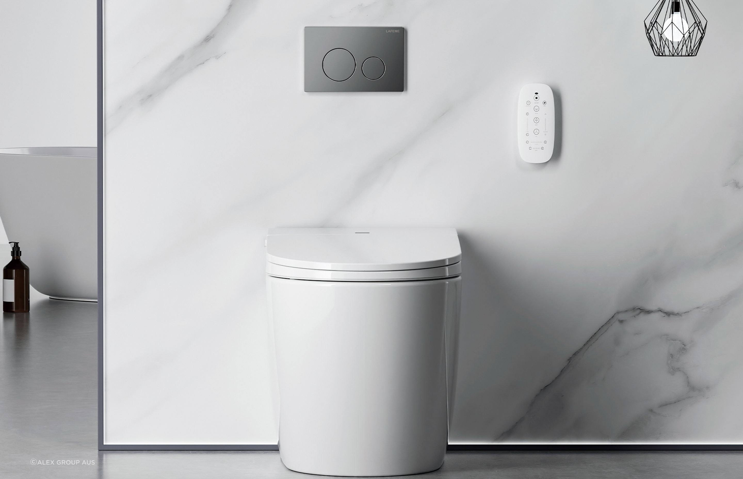 Most smart toilets come with a handy remote control, giving you an array of advanced functions at your fingertips.