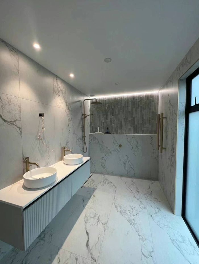 Large format tiles require expert knowledge to lay.