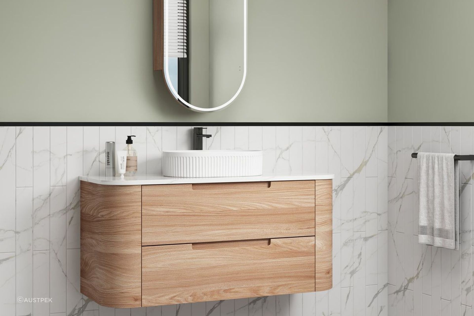 Aulic Briony | Curve Single Bowl Vanity | 1180
By Austpek