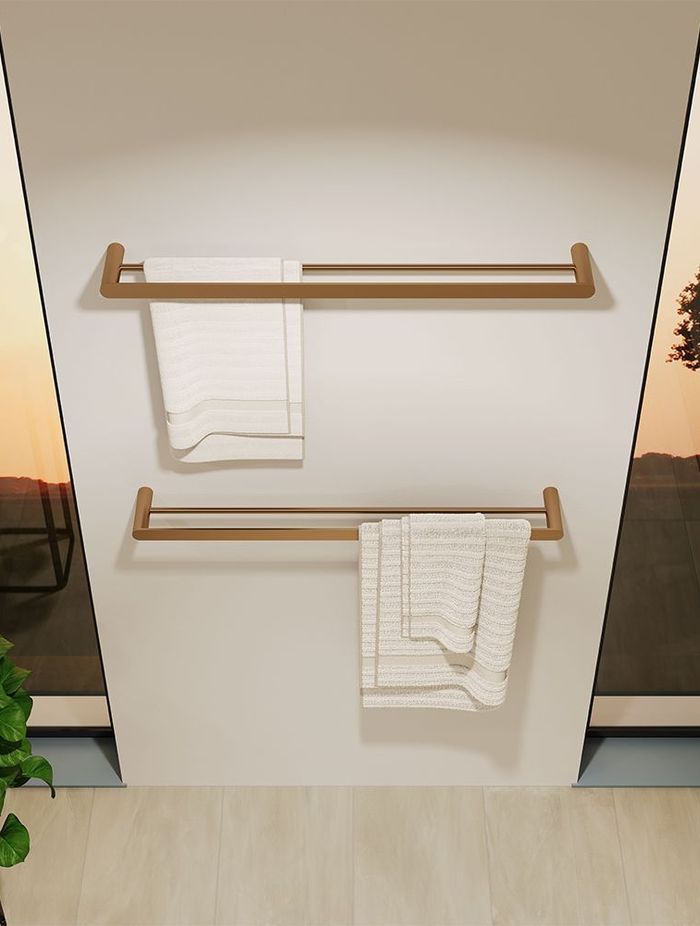 Elevate your bathroom's style with the Empire Slim Double Towel Rail by Fienza, available in both 800mm and 600mm lengths