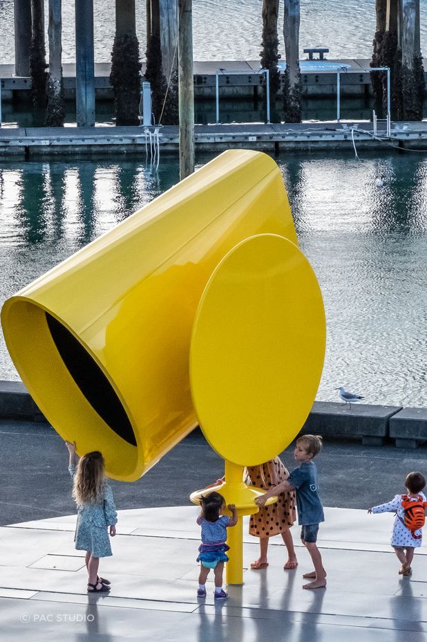 The Rainbow Machine is a public art installation that  was the result of collaboration across design, art, science, engineering and innovation.