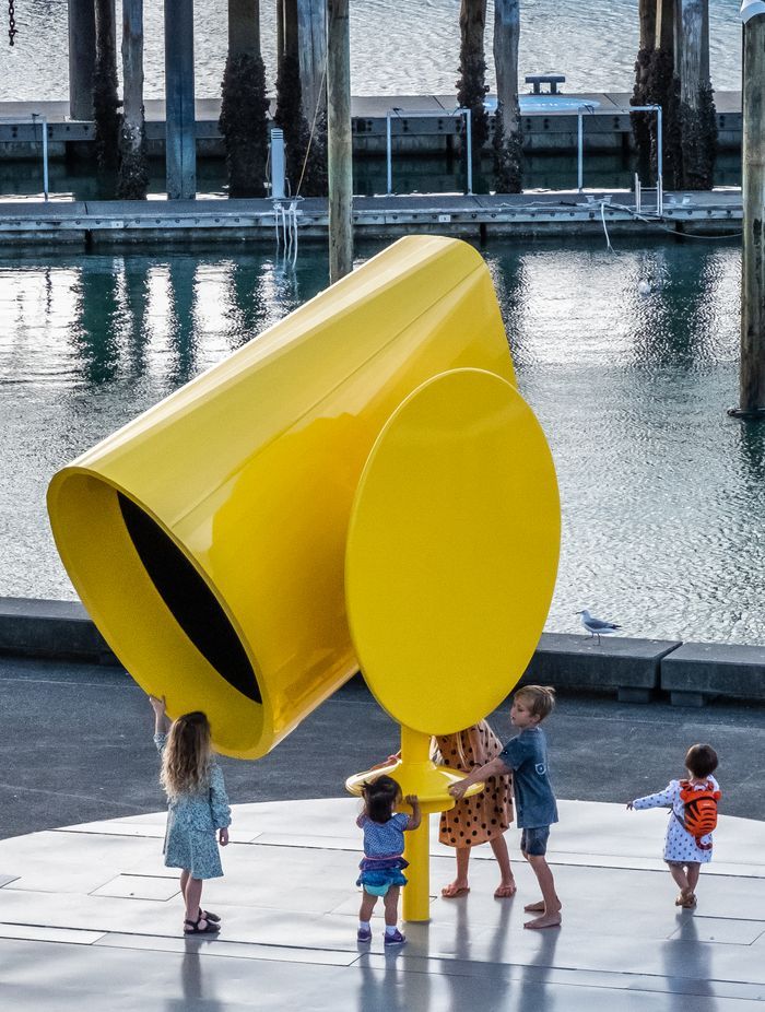 The Rainbow Machine is a public art installation that was the result of collaboration across design, art, science, engineering and innovation.