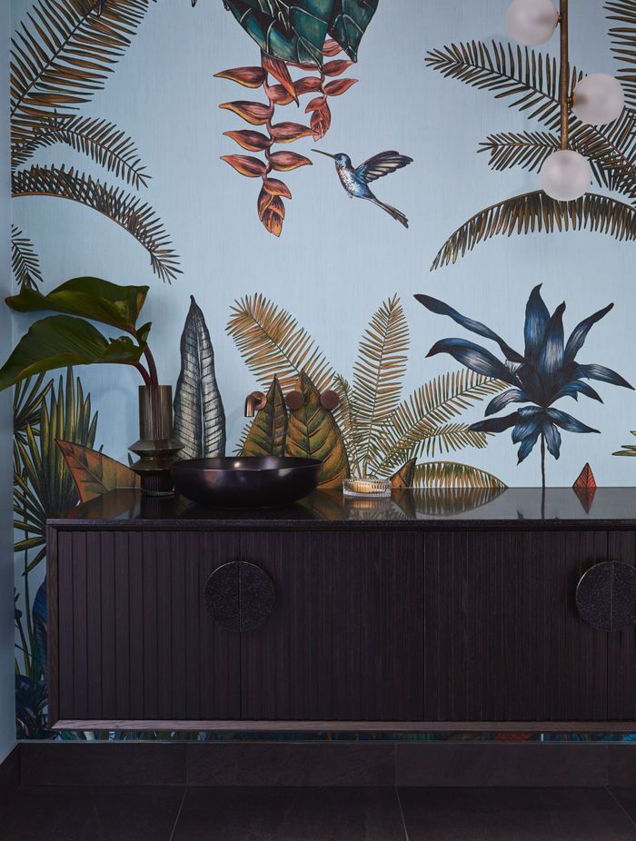 Printed wallpaper is a great way to achieve the mural look that will be popular this year.