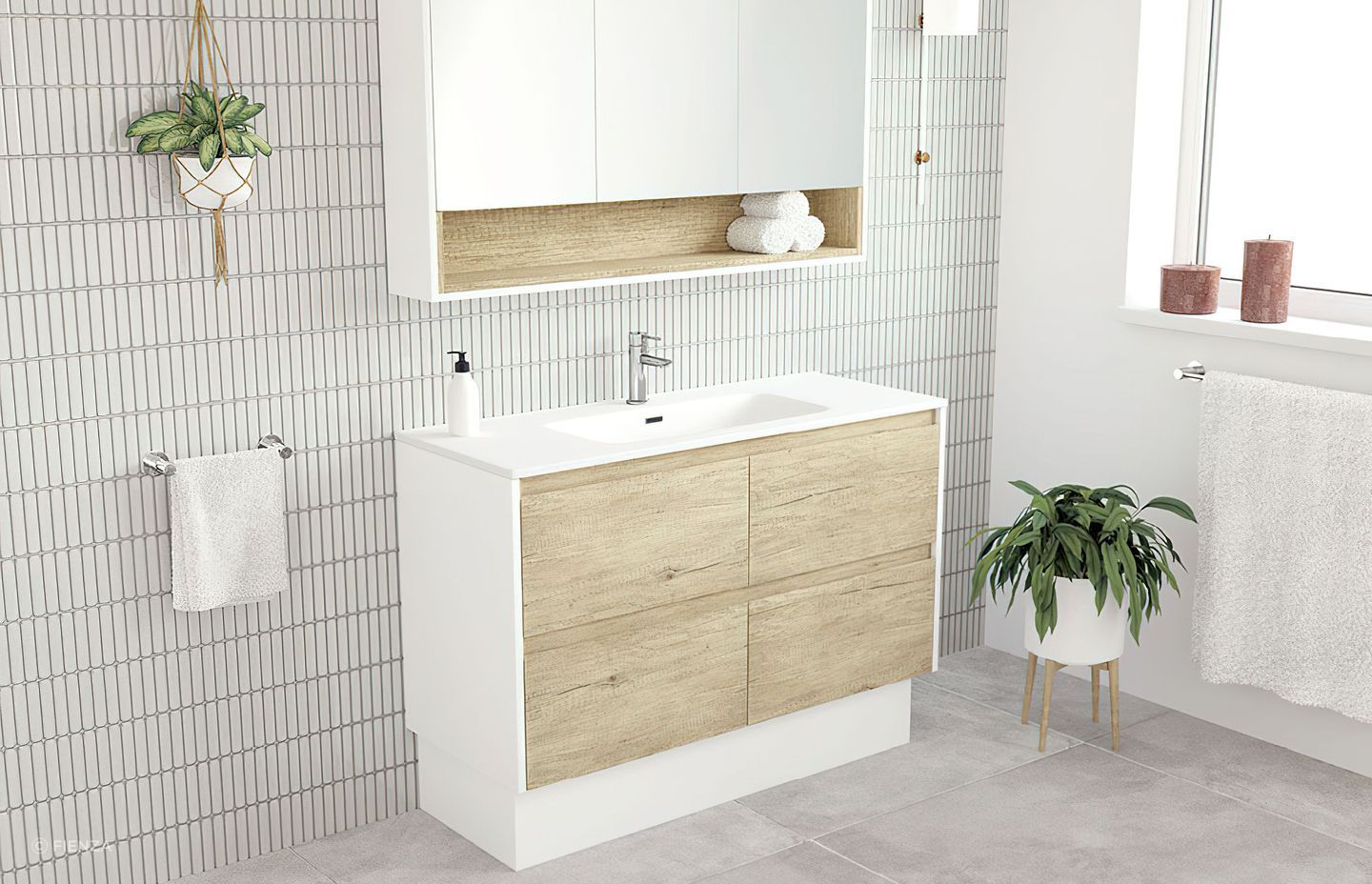 Amato Minimal Scandi Collection
By Fienza is the perfect vanity cabinet due to their on trend styles