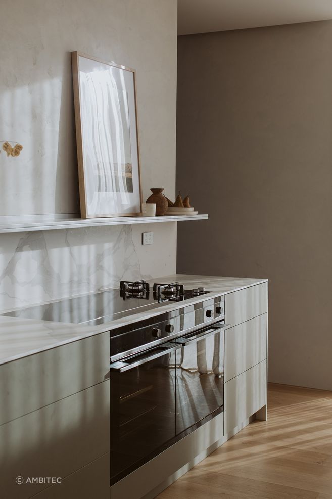 Suave two-tone in a combination of ‘Greenhithe’ and ‘Pale Grey Half’ at Island Bay House.