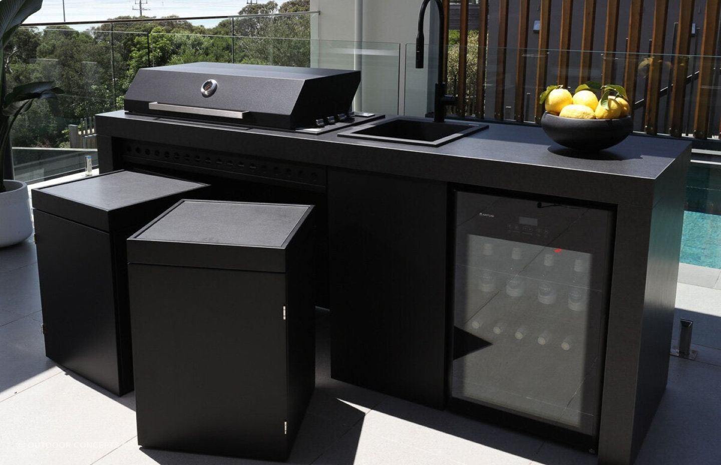 High-quality storage, like the Artusi Cube Storage, is essential for most medium-high-end outdoor kitchens.