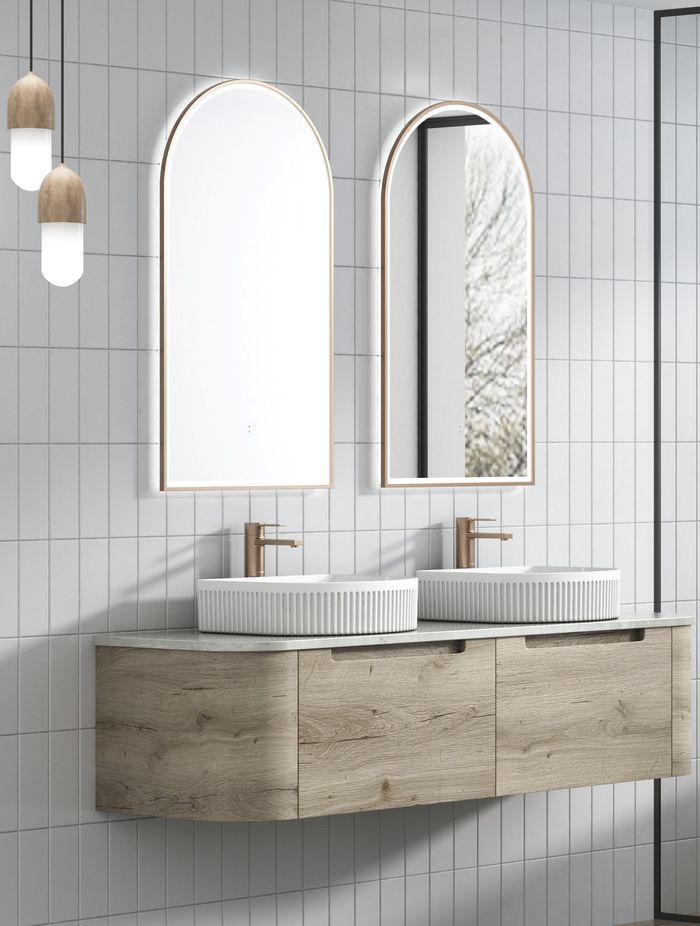 The Aulic Hamilton Wall Hung Vanity by Alex Group Aus is 1500mm in width, a standard size for a double vanity.