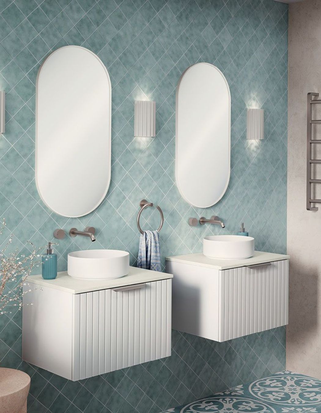 Free floating Bayview Vanities by Fienza effortlessly enhance the sense of spaciousness.