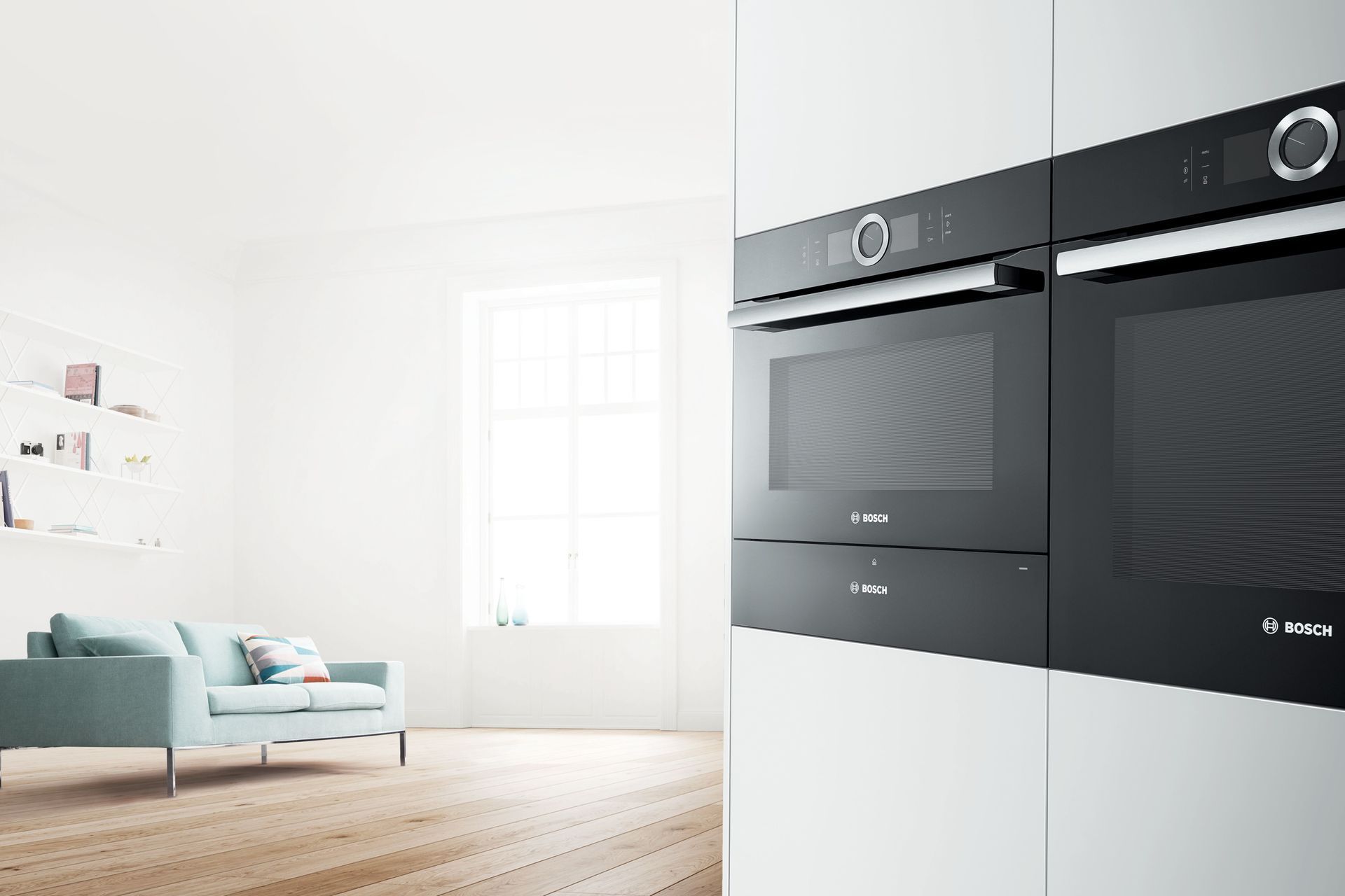 Innovative options, like the Bosch Built-in Compact Oven with Microwave Function from UnserHaus, take convenience to the next level.
