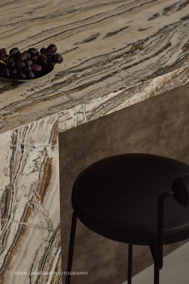 Raw, natural materials like stone are an excellent way to bring depth through texture.