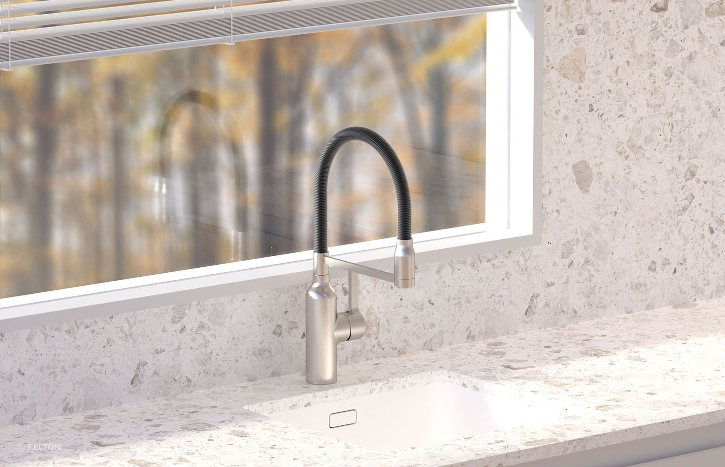 With a pull-down spring action and a 360° swivel spout, the Bex All Pressure Pull Down Sink Mixer is a versatile and stylish choice.