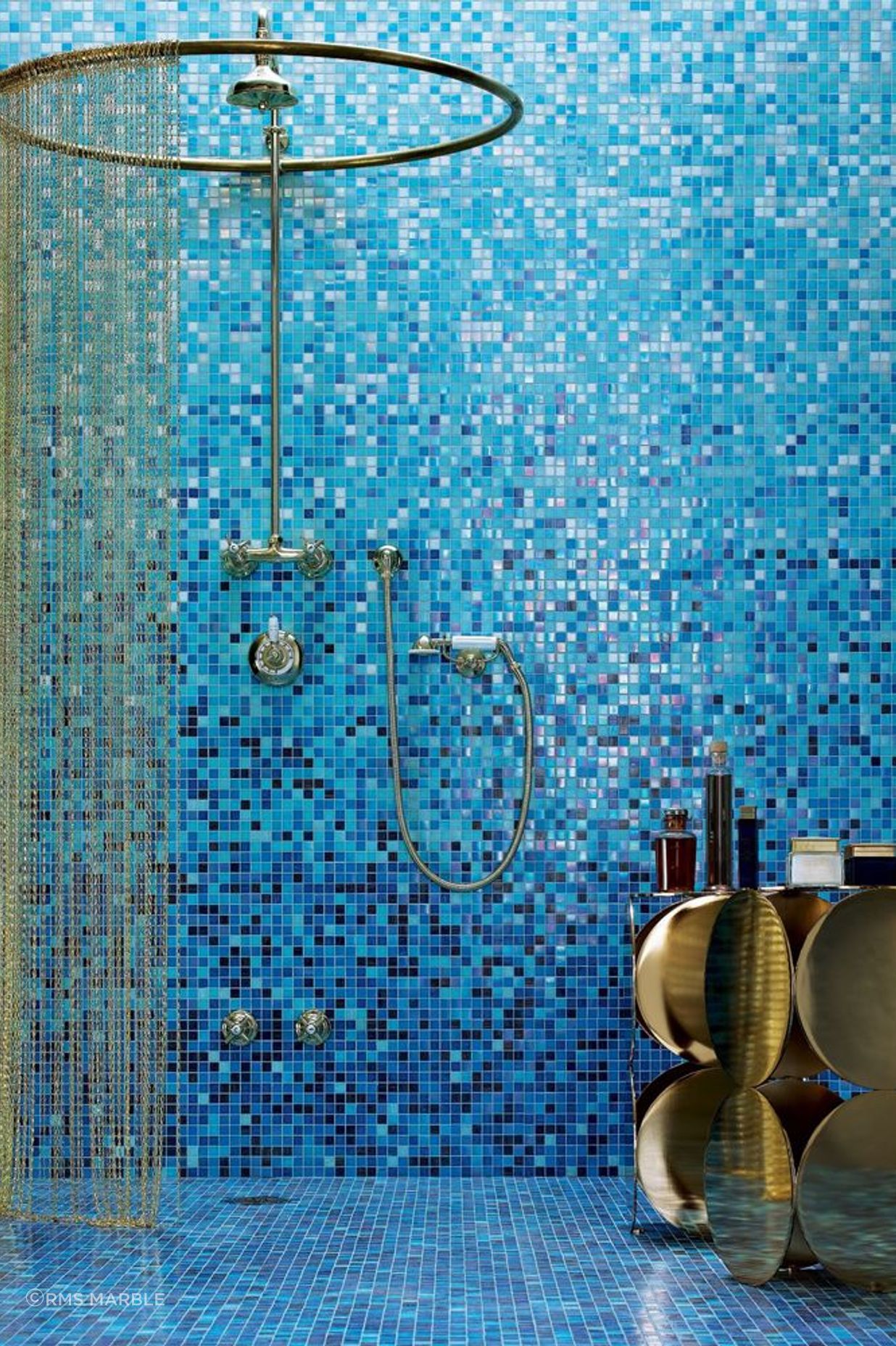 Mosaic tiles look stunning in the right environment. Featured Product: Bisazza Mosaic Tiles by RMS Marble