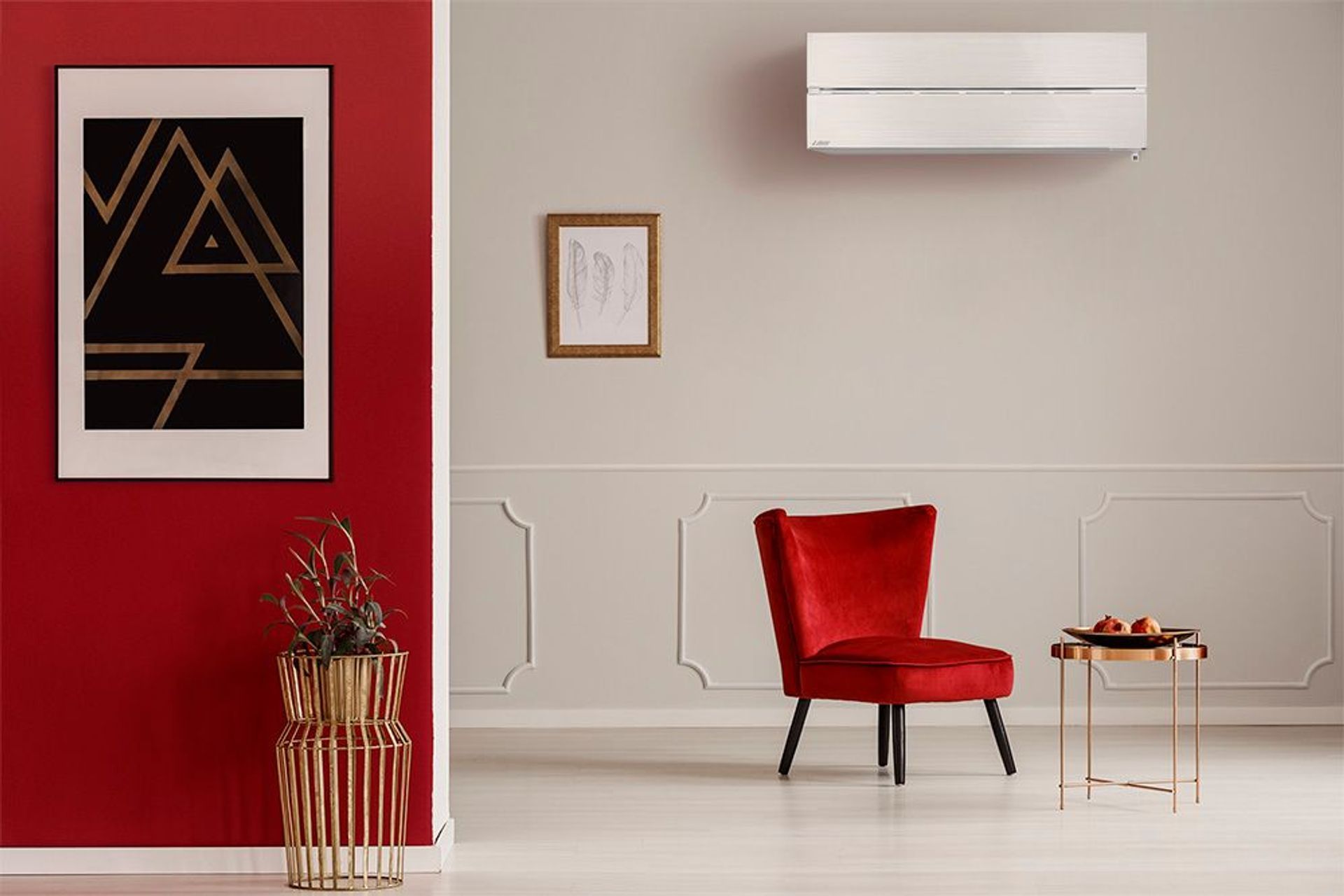 Mitsubishi's Black Diamond Series redefines personalised comfort and style with a contemporary flat panel design that features a reflective colour finish that changes depending on the light in the room.